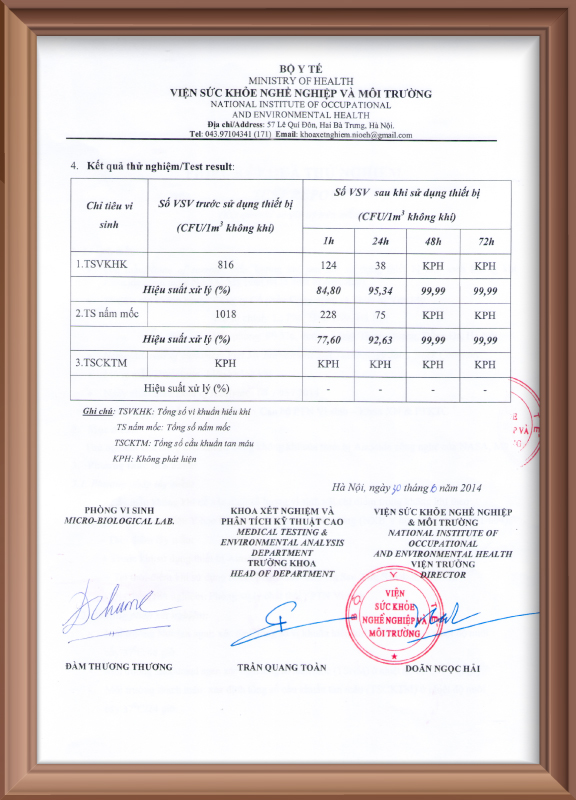 KN của Viện Sức khỏe NN & MT