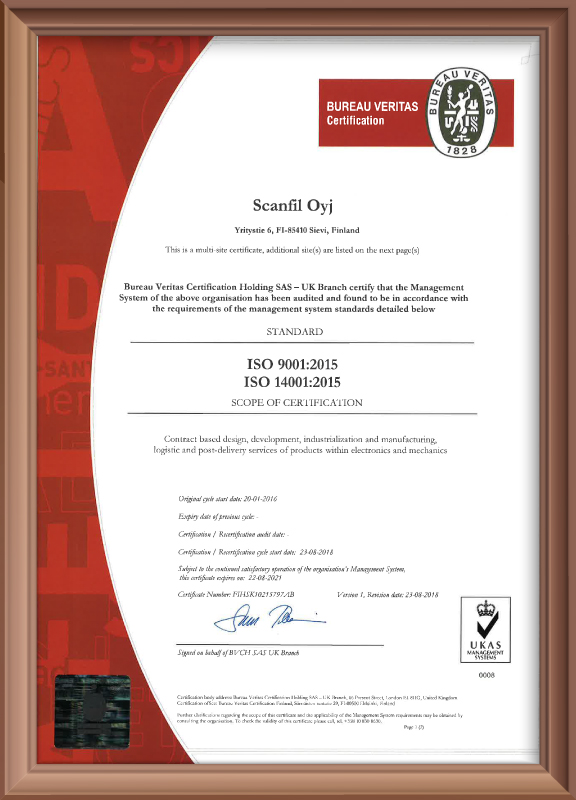 Chứng nhận ISO 9001 và 14001